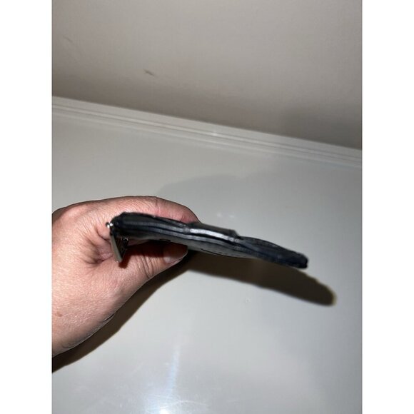 LODIS Black Leather Change ID Credit Cards Holder 7.5" X 3" - Picture 7 of 10